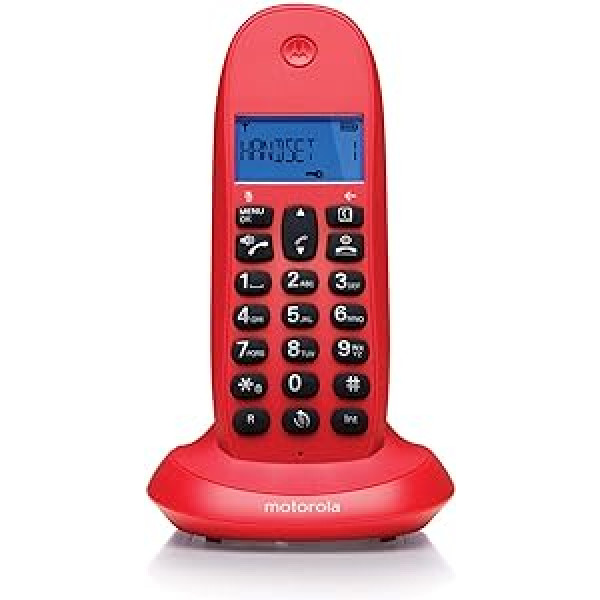 Telefono Inalambrico DECT Motorola C1001 Rojo Cereza