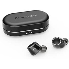 Cambridge Audio Melomania M100 Earbuds - In Ear True Wireless Kopfhörer mit aktiver Geräuschunterdrückung, Hi-Fi Sound, Bluetooth, kombinierte 52 Stunden Akkulaufzeit mit Ladecase - Schwarz