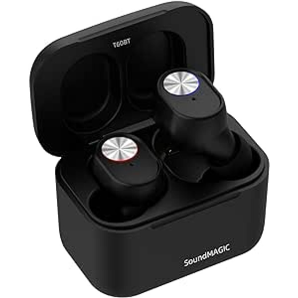 SoundMAGIC T60BT True Wireless Earphones In-Ear Bluetooth Headphones with Microphone HiFi Stereo Sports Earphones Waterproof Black