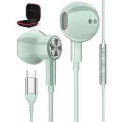 USB C Headphones for iPhone 15 Pro Max Samsung S24 Ultra S23 FE A54 A34 A33 A53 A55 A35, Magnetic Headphones with Cable USB C Connection Headset with Microphone Headphones USB C for Poco X6 Pro Pixel