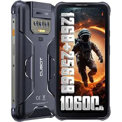 CUBOT Kingkong 8 (2024) Outdoor Mobile Phone Android 13-10600 mAh, 12GB + 256GB Outdoor Mobile Phone Without Contract, 6.52 Inch In-Cell Display, with 5000LM LED Torch, 48MP Camera, IP68/69K/Dual