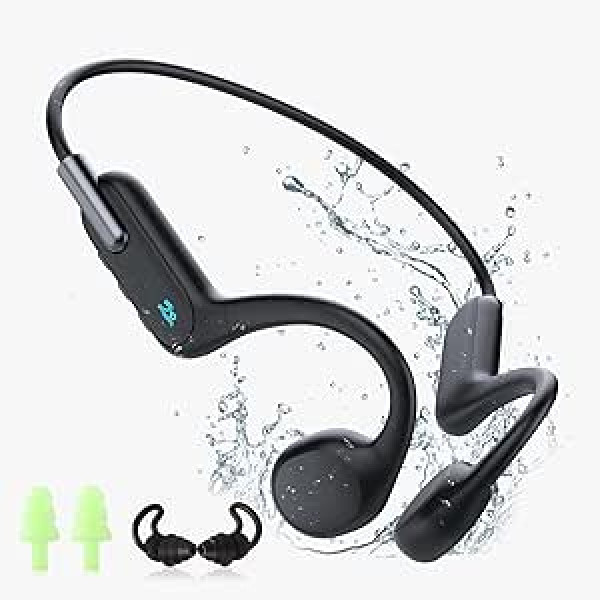 HIFI WALKER Headphones Swimming, Bone Sound Headphones Bluetooth 5.3, Underwater MP3 Player with 32GB Memory, Sports Wireless Headphones Open Ear for Running, Cycling