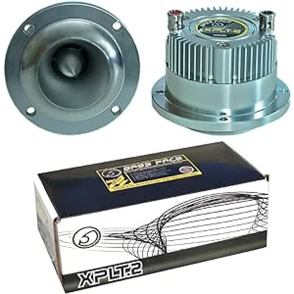 Bass Face 2 XPLT.2 Titanium Compression Tweeter 8.00 cm Diameter 75 Watt RMS 150 Watt Max Car Door Magnet Neodymium 106 dB Pair