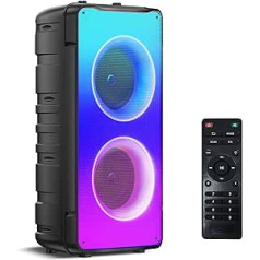 Bluetooth Speaker, 60 W Large Bluetooth 5.0 Box, Music Box, Bass Boost, Loudest Portable Wireless Speaker, LED Lights, 10,000 Battery, Outdoor Speaker for Party at Home Gifts