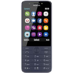 Nokia 230 smartphone (7.11 cm (2.8 inch), 16MB, 2 megapixel, operating system Series 30+, Dual Sim) midnight blue