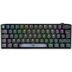 Corsair K70 Pro Mini Wireless RGB 60% Mechanical Gaming Keyboard - Cherry MX Red - PBT Dual Shot Keycaps - iCUE Compatible - PC, Mac, PS5, PS4, Xbox - QWERTY UK - Black