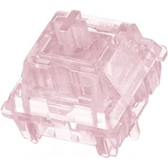 KiiBoom 38 GF Pink Linear Mechanical Keyboard Switch 5 Pin Keyboard Switch with PC Rod, Translucent PC Case, 35 Pieces for DIY Gaming Keyboard