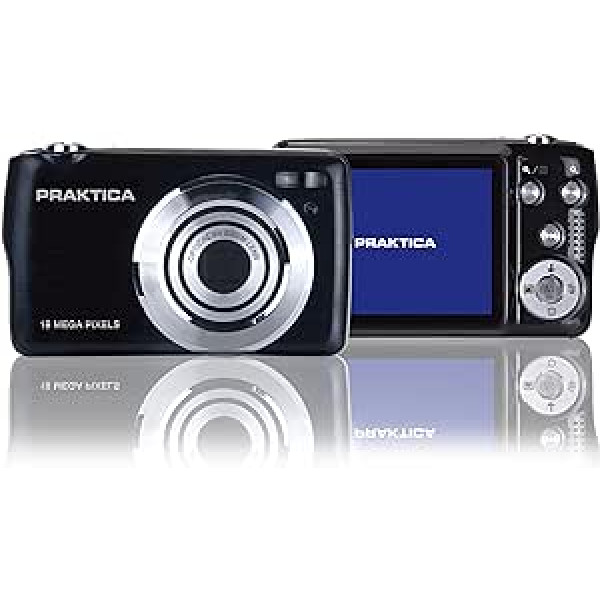 Praktica Luxmedia BX-D18 Digital Camera 1080P Full HD Compact 18MP 8X Optical Zoom Flash for Vlogging, Students, Children, Beginners