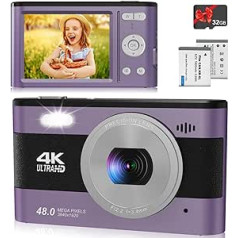 4K Digital Camera 48MP Photo/1080P FHD Video/2.8