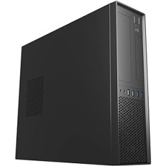 Unykach Slim UK 3001 Black PC Case Ports: 2 x 2.0 USB and 2 x 3.0 Front with Grid, Supports TFX Format Sources