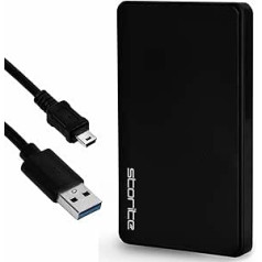 Storite 320 GB Portable External Hard Drive 2.5 Inch HDD Backup Storage Drive with USB 2.0 Ultra Fast Data Transfer Compact Hard Drive Compatible with PC, MAC, Windows, Laptop, Desktop (Black)