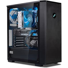JOULE PERFORMANCE Force Gaming PC Nuke RTX3060 II5, Computer with 500 GB SSD, GeForce RTX 3060 12 GB, Arctic Cooling Freezer 34, Black 3060 Graphics Card
