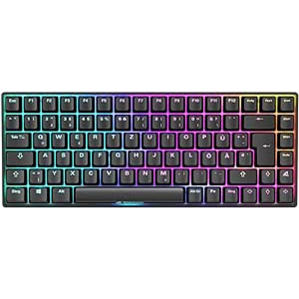 Sharkoon Skiller SGK50 S3 Black, RGB Gaming Keyboard, Gateron Yellow, 75% Layout