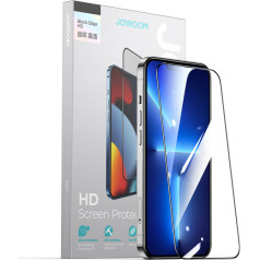 Pilnekrāna rūdīts stikls iPhone 14 Pro ar caurspīdīgu rāmi Knight 2.5D TG