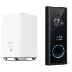 eufy Security Wireless Video Doorbell with Battery, 2K HD, No Monthly Fees, Smart Person Recognition, Two-Way Audio Function, Very Easy Installation