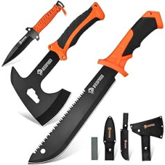 Nedfoss Outdoor Knife, Outdoor Hatchet Survival, Axe, Survival Axe, Outdoor Axe, Camping Hatchet & Axe, Camping Knife, Hunting Knife, Belt Knife, Outdoor Survival Knife Set, Machete Sharp Real
