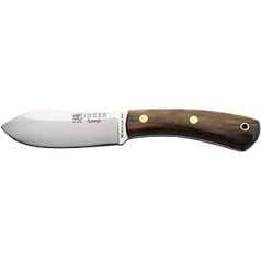 Joker Nessmuk CN136 Hunting Knife Walnut Handle 11cm Sandvik 14C28N Flat Edge Blade with Brown Leather Sheath Fishing Hunting Camping Hiking and Fishing Tool