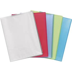 Exacompta 85869E Chromaline Display Folders Made of Extra Strong Plastic DIN A4 with 80 Transparent Pockets, 160 Views, Perfect for School and Office, Document Wallet, Assorted Colours, Pack of 8