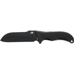 Schwartz 0 Schrade, Outdoormesser, F46 Frontier (TPE Handle), Klingenlänge: 12, 83 cm Fixed Blade, schwarz, 26.7 cmx 3.2 cmx 0.6 cm