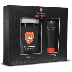 Lamborghini Tonino Lamborghini • The gift set for men Intenso: Eau de Toilette Spray 75 ml / 2.5 fl.oz. + After Shave Balm 100 ml / 3.4 fl.oz. • Lifestyle Collection