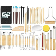 Nuts OT nuts 62 Piece Pottery Tool Set Ceramic Tool Modelling Tool