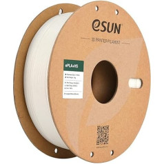 eSUN PLA+ Filament 1.75 mm, PLA+HS High Speed Printing 3D Printer Filament Dimensional Accuracy +/- 0.03 mm, 1 kg Spool (2.2 lbs) Speedy PLA Plus Filament for High Speed Printer, White