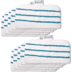 JoaSinc Pack of 10 Washable Microfibre Cleaning Pads for Black & Decker Steam Mop FSMP20, FSMH1321JMD, FSM1500, FSM1600, FSM1610, FSM1620, FSM1621, FSM1630, FSMH162, Replacement Cloths Steam Cleaner Pad