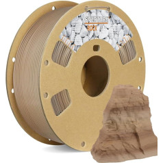 OVERTURE Rock PLA Filament 1.75 mm Consumption, Marble PLA Roll 1 kg Spool (2.2 lbs), Dimensional Accuracy +/- 0.05 mm, for 3D Printers (Sedimentary Rock)