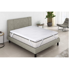 Imperial Comfort Topper Viscoeslástico, Polyester, White, Double, 180 x 120 x 5 cm