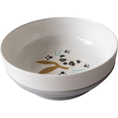 kikadu Bowl Panda Silver Grey - Children's Tableware, BPA-Free, with Cute Prints