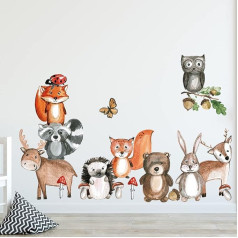GRAZDesign forest animals wall sticker set for children's room