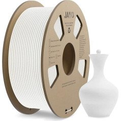 JAYO Matte PLA Filament 1.75 mm, 3D Printer PLA Filament 1.1 kg Spools, Dimensional Accuracy +/- 0.02, PLA Matt White