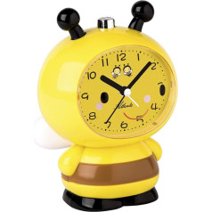 Atlanta 2162 Children's Alarm Clock without Ticking Bee with Music Light Top Shelf Yellow 15 cm