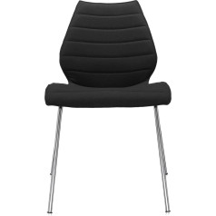 Kartell Maui Soft Armchair, Steel, Nylon, Black, 56 x 85 x 55 cm