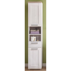 Möbelando Barbara I Tall Bathroom Cabinet Side Cabinet Bathroom Furniture