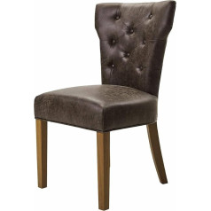Loberon Moreno Chair Beech Wood Cowhide Height 94.5 x Width 55 x Depth 61 cm Brown