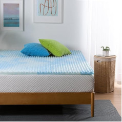 Zinus 3.8 cm Swirl Gel Memory Foam Topper, Double