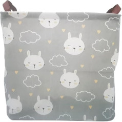 Ninimio Children's Jewellery Basket Cube Toy Foldable 33 x 33 x 33 cm Compatible with Kallax Shelf Nursery Closet (bunny)