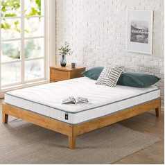 Zinus Tight Top Coils/Fabric Mattress, White, 140 x 190 cm