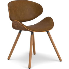 Simpli Home SIMPLIHOME Marana Dining Chair Plywood Vegan Faux Leather Deep Tan 18