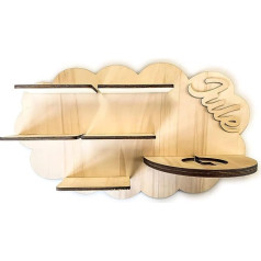 Drysson DIY Shelf for the Music Box Suitable for Toniebox Children's Baby’s Room to Paint Yourself with the Name of Your Choice, Great Individual Gift Birthday
