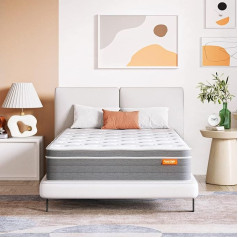 Sweetnight Sweet Night Mattress 80 x 190 h4 Cold Foam Barrel Pocket Spring Mattress Height 20 cm with Excellent Point Elasticity in Hardness 4 (80 x 190 x 20 cm)