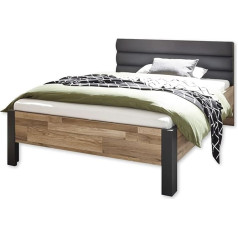 ‎Stella Trading Dallas Bed 140 x 200 cm - Modern Teenager's Room Bed in Montana Oak, Graphite - 146 x 96 x 213 cm (W x H x D)