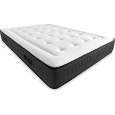 Somnia Descanso Crete Mattress | Strength and Comfort | Height 24 cm | Dust Mite Proof and Hypoallergenic Viscoelastic Polyurethane White 90 x 180 cm