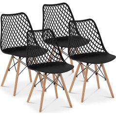 Fromm & Storck Fromm & Starck Star_SEAT_37 Chair Set of 4 up to 150 kg Seat 430 x 430 x 440 mm Black Plastic Kitchen Chair