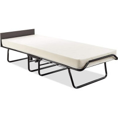 Jay-Be Automatisches Faltbett mit Kontraktmatratze, Stahl, Schwarz, 197 x 78 x 51 cm