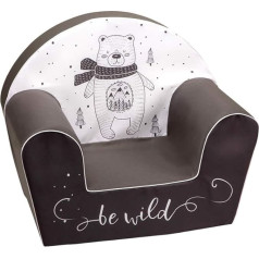 Knorrtoys.com Bear 68349 Children's Chair Cotton Grey