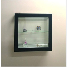 Vm Art Design Glass By Vetreria Miceli VMBR6TC-QD50-TR-BLK Wall Mounted Display Cabinet