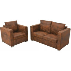 Zeyuan Sofa Set 2-Piece Sofa Bed, Sofa Bed, Couch with Sleep Function, Sofa Bed, Sofa Bed, Sofa Bed, Sofa & Couches, Artificial Suede