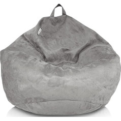 Delmach Bean Bag Chair Cover (No Filler) Bird Nest Shape Adult Size Microsuede Stuffed Animal Storage for Kids or Memory Foam Double Stitched Durable Zipper Soft